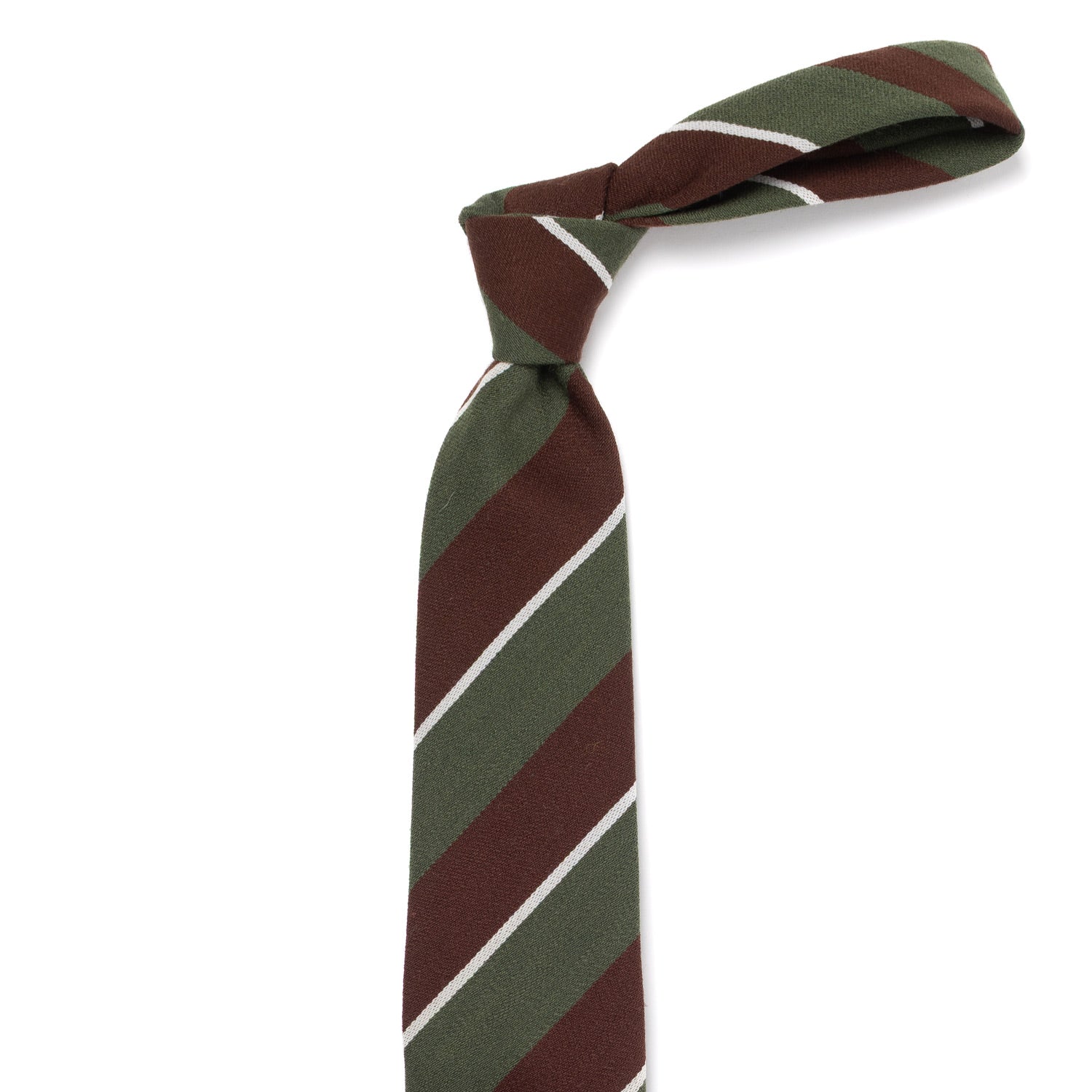 Limited Deadstock Edition: Tie "Vintage Stripe" made of pure Wool - hand-rolled
